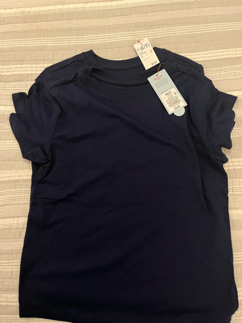 Cat & Jack Navy Blue Short Sleeve Crewneck Tee